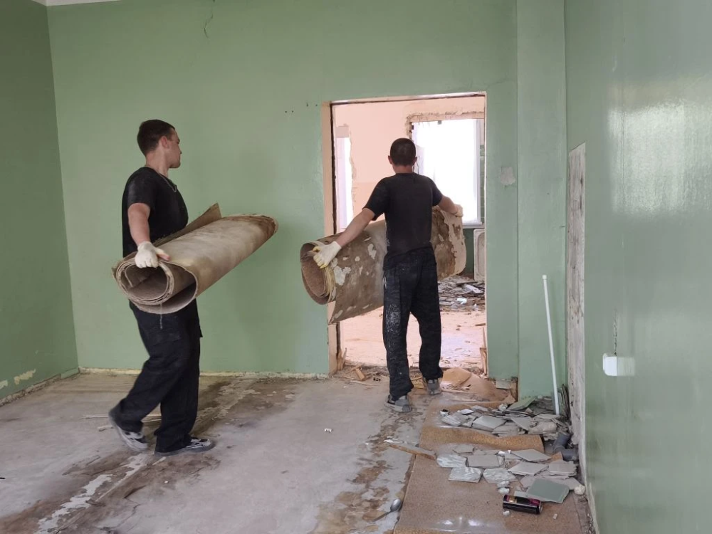 В Башмаковской районной больнице приступили к капитальному ремонту третьего этажа  терапевтического корпуса